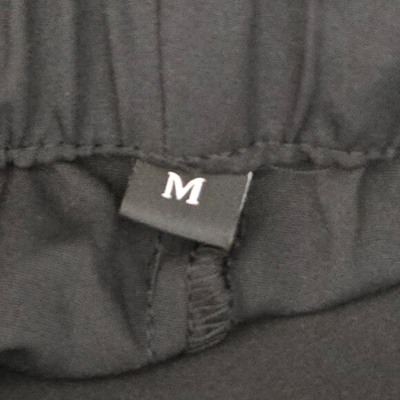 NWOT Black Drawstring Elastic Waistband Jogger Lounge Pants Athleisure | Medium - Picture 4 of 6